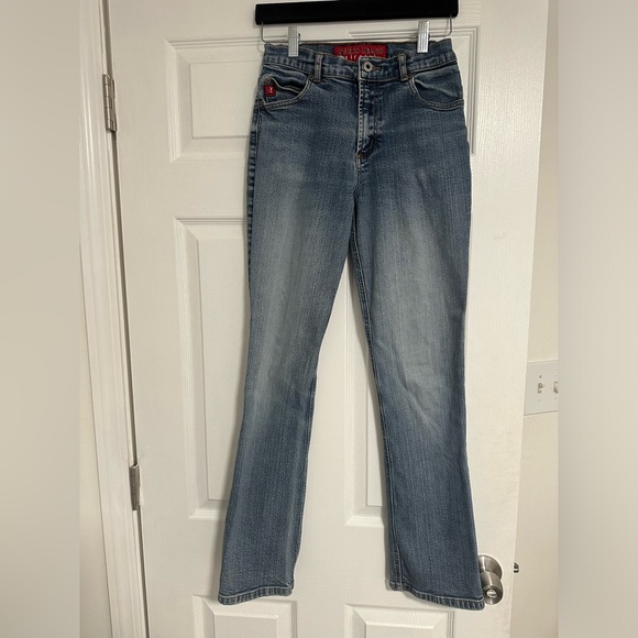 Guess  Vintage Womens Straight Slim Straight Size 28 Inseam 31”inch  Y2K Jeans - Picture 1 of 9